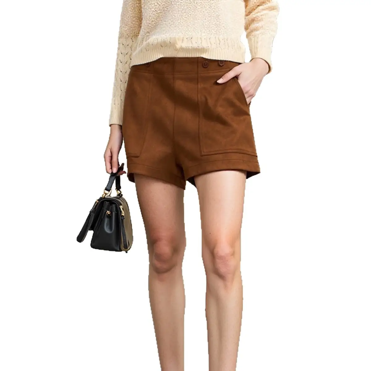 Stylish Straight-Leg Boot Cut Pants Autumn New Womens Shorts