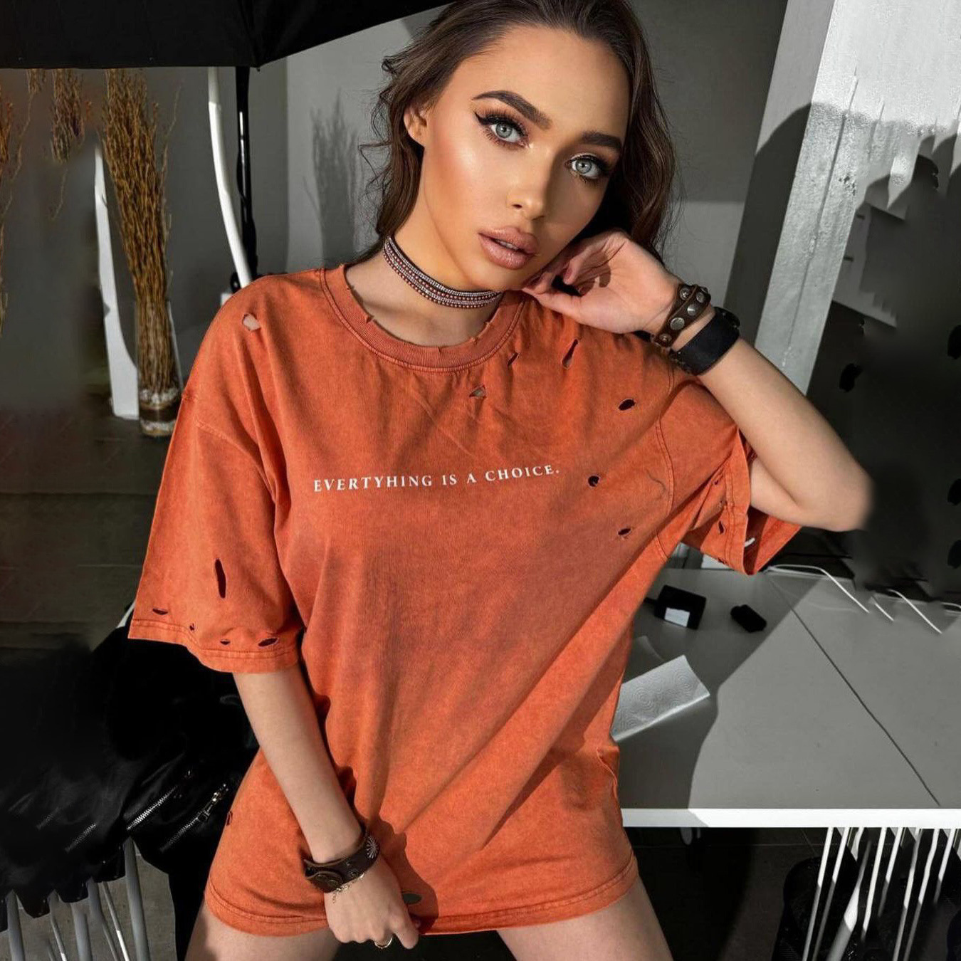 Women's Short-sleeved Design For Spring And Summer