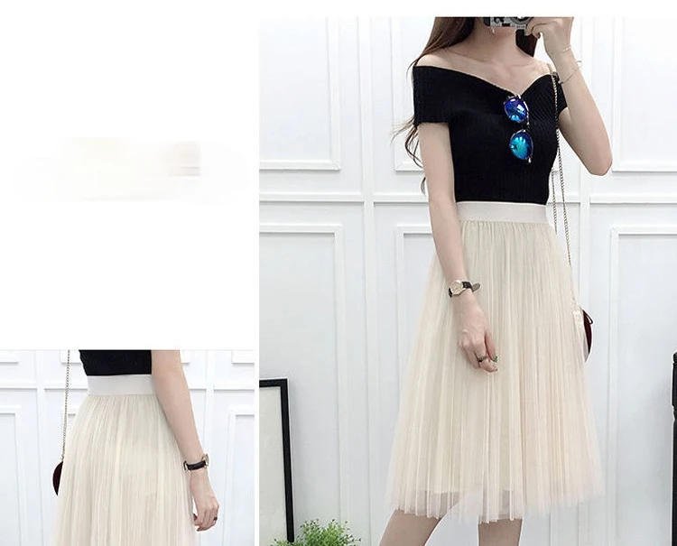 Title 4, New High-Waisted, Slim, All-Match Fairy Skirt, ...