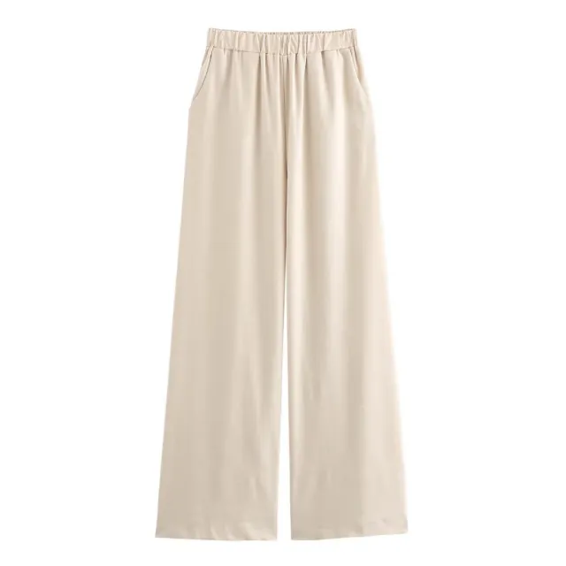 Classic Style Cotton And Linen Halterneck Vest Suit Women's Summer High grade Trousers Beige Pants - Shop at LoveMi