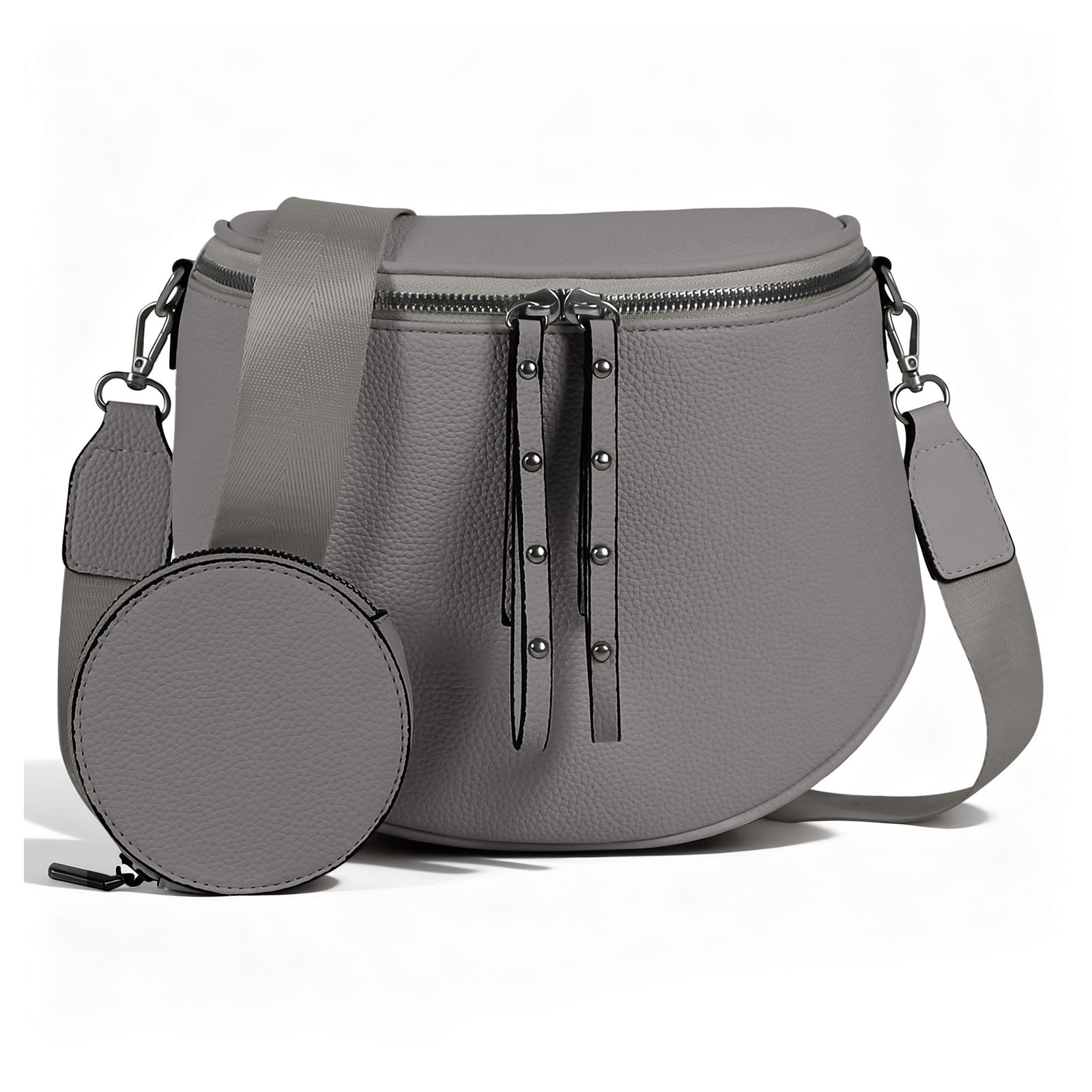 Synthetic Leather Crossbody Bag, picture 10 of 12