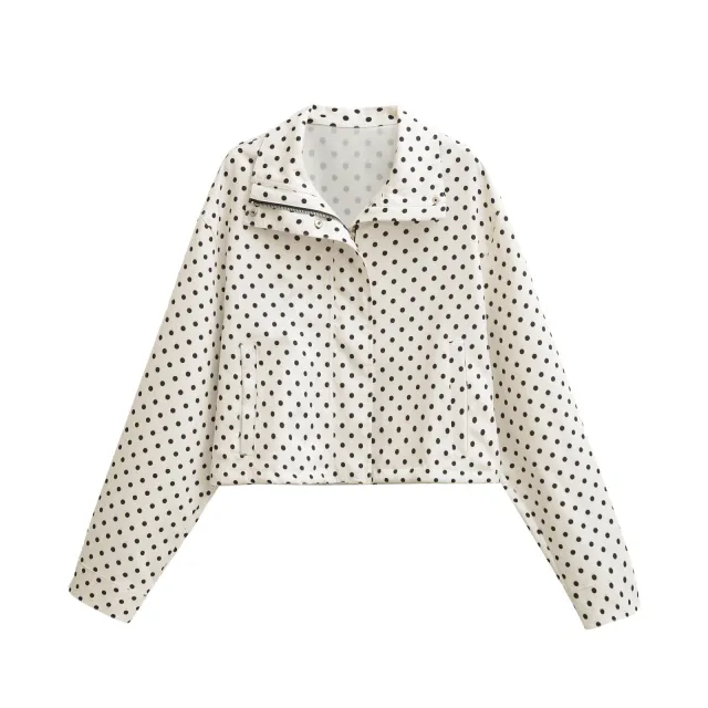 European And American Style Fashionable Casual Polka Dot Seersucker Coat Polka Dot - Shop at LoveMi
