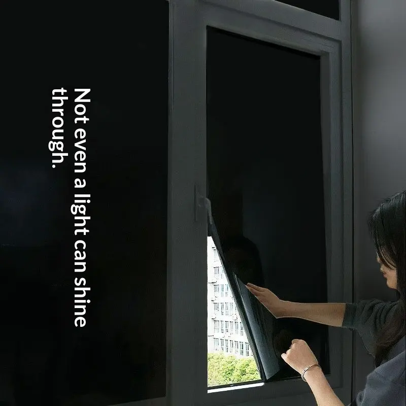 Black Blackout Heat-insulating Anti-peeking Pure Glass Film