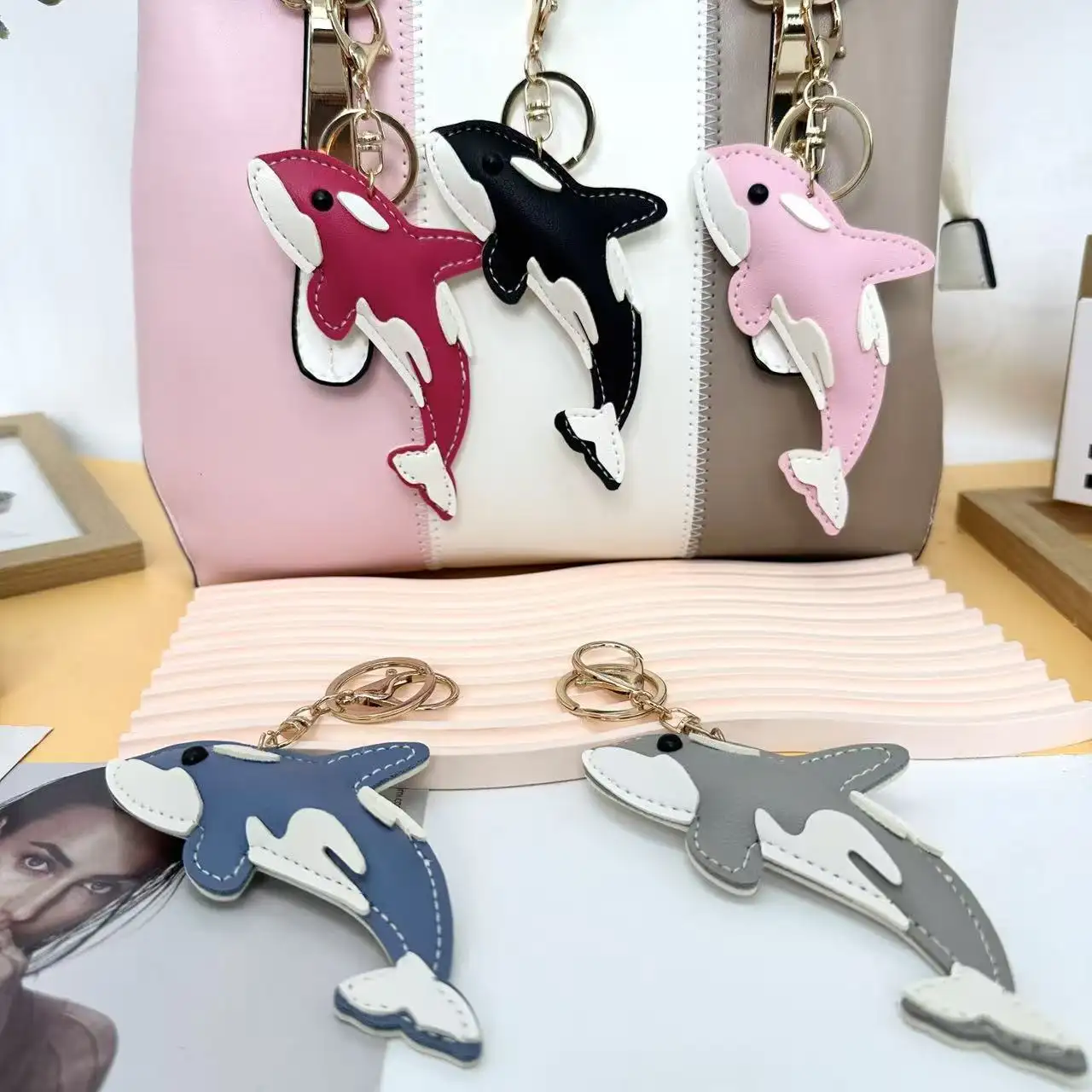 New-style Marine Animal Keychain Made Of PU