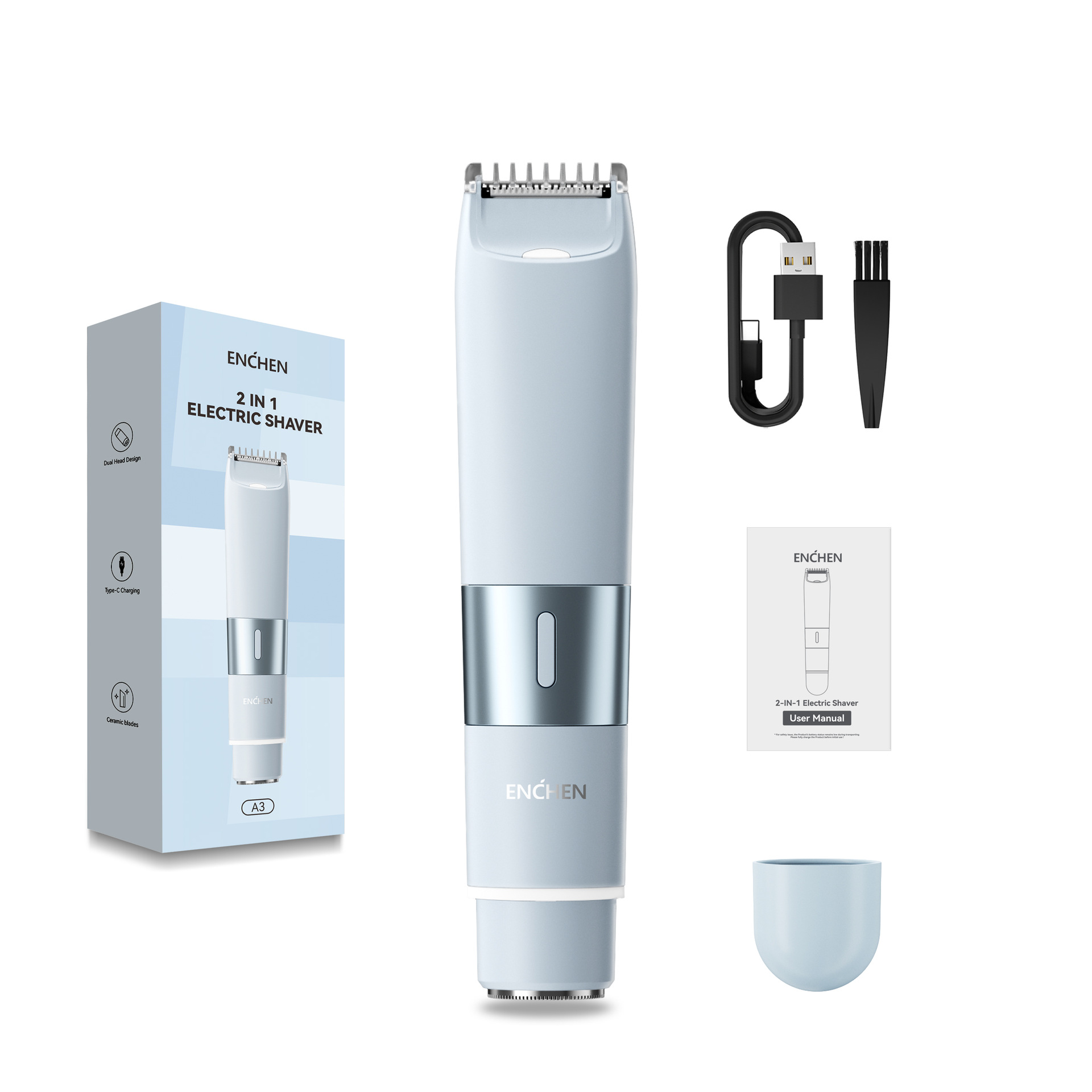 Rechargeable Electric Multifunctional Body Hair Trimmer For Men And Women