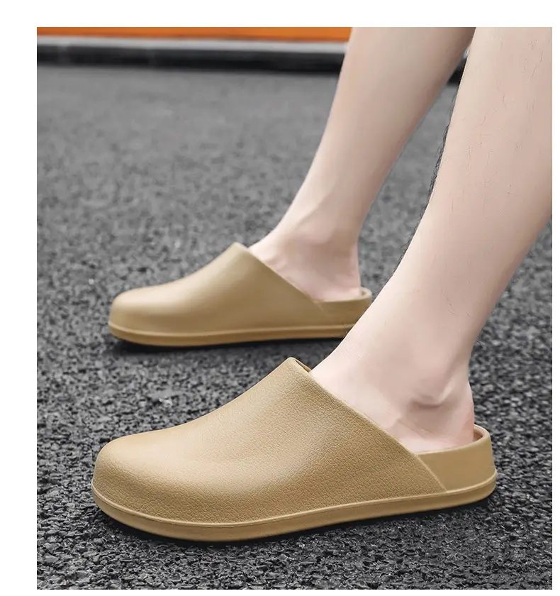 Closed-toe Slippers Outer Wear Non-slip, Waterproof And Oil Resistant Half Slippers