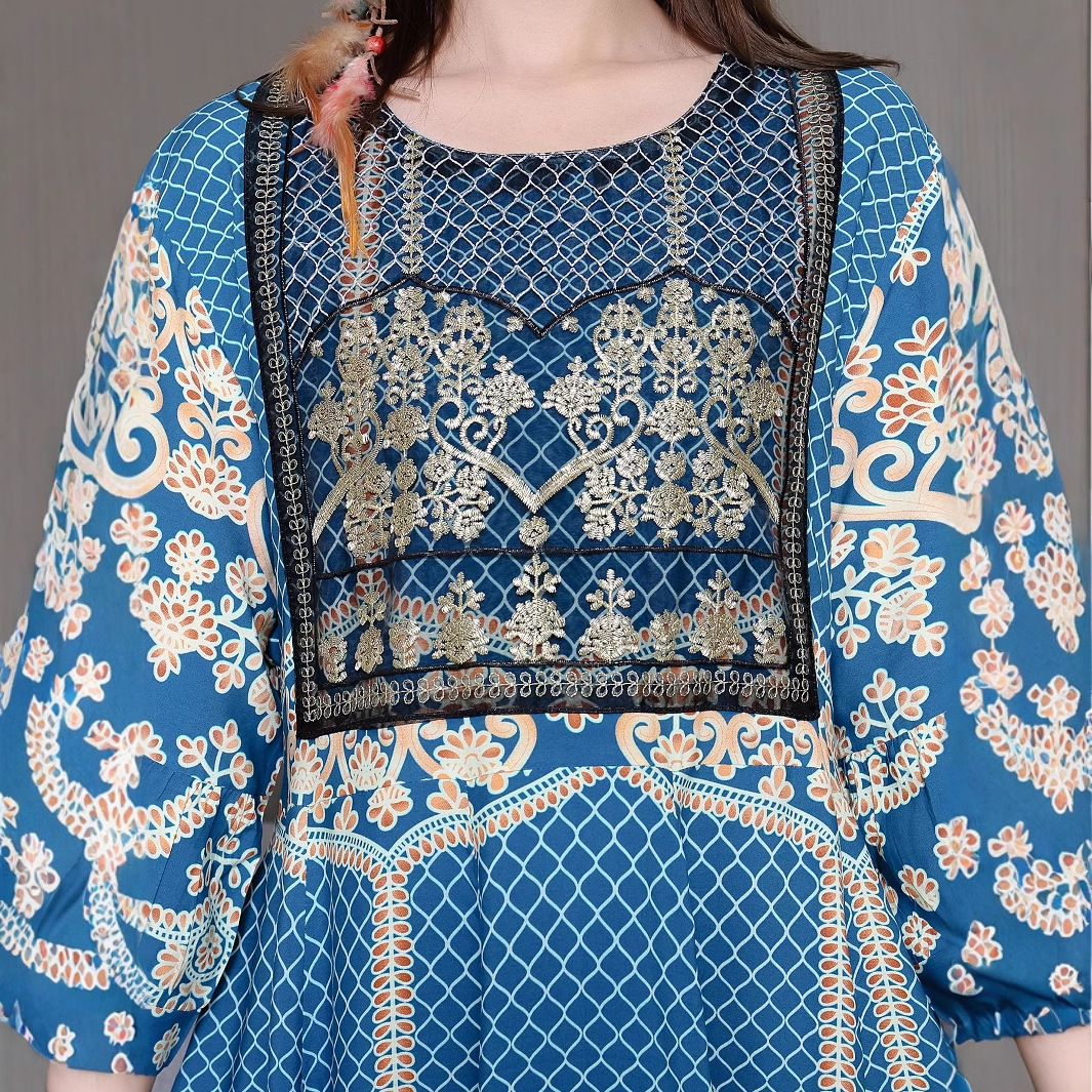 Artistic Retro Leisure Holiday Travel Bohemian Style Dress