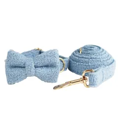 Blue Teddy Bear Dog Breast Collar Pet Collar - Dog Collar Dog Leash Bow - View 1