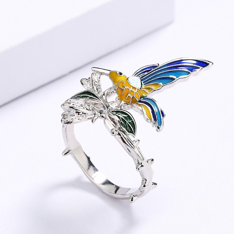Europe And America Creative Hummingbird Ring