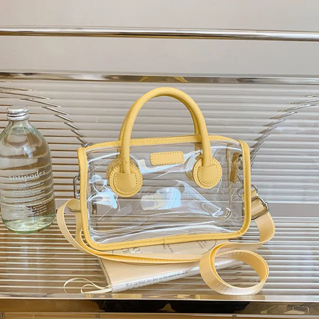 Transparent Shoulder Large Capacity Fashion Underarm Bag Yellow - Shop at LoveMi