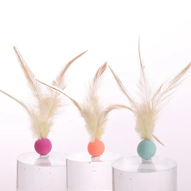 Elastic Chicken Fur Ball Cat Self Hi Toy Pink Orange Blue - Shop at LoveMi
