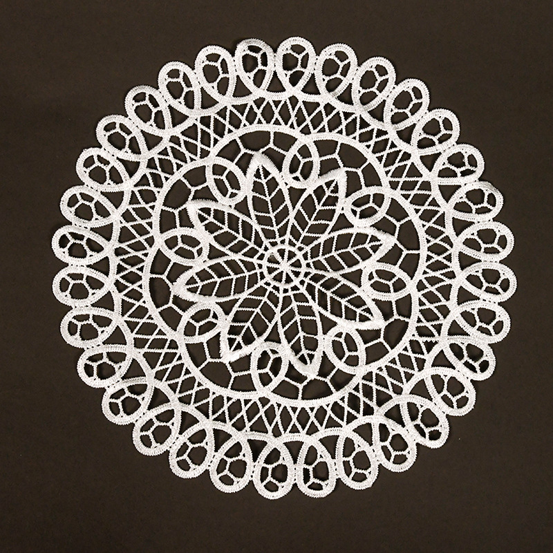 Portable Home Use Light-luxury Lace Round Placemat
