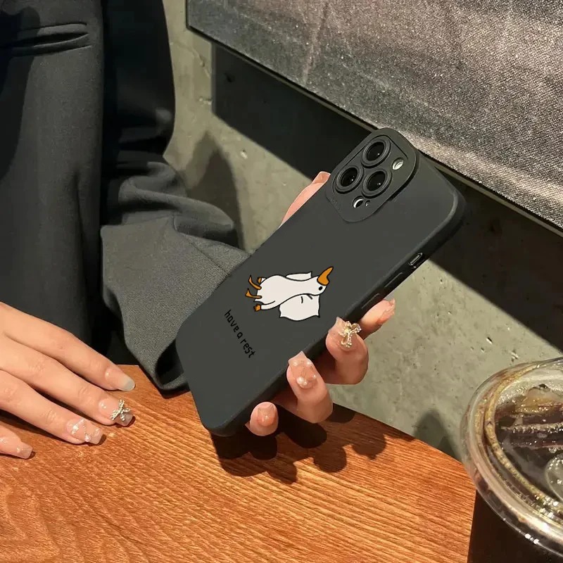 Creative Cute Cartoon Duck Silicone Phone Case