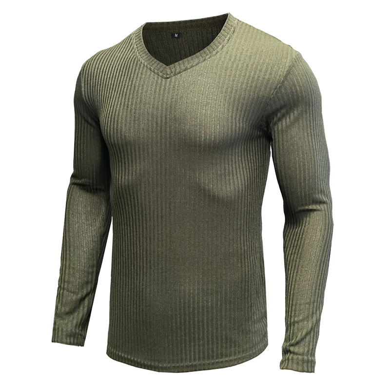 Title 1, European and American knitted mens long-sleeve...