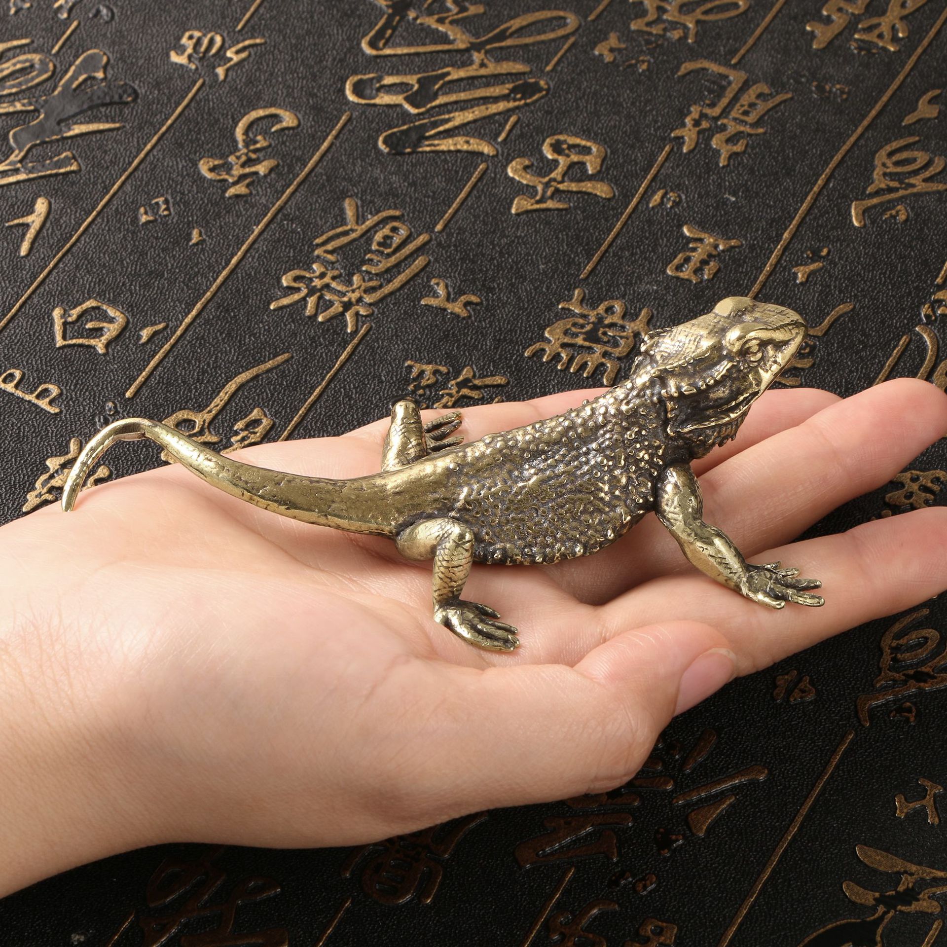 Large Lizard Copper Ornaments