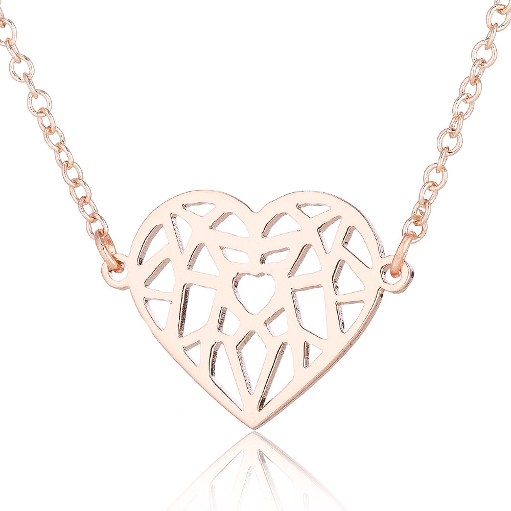 Geometric Minimalist Star Love Pendant Necklace Ostrich Sweater Chain