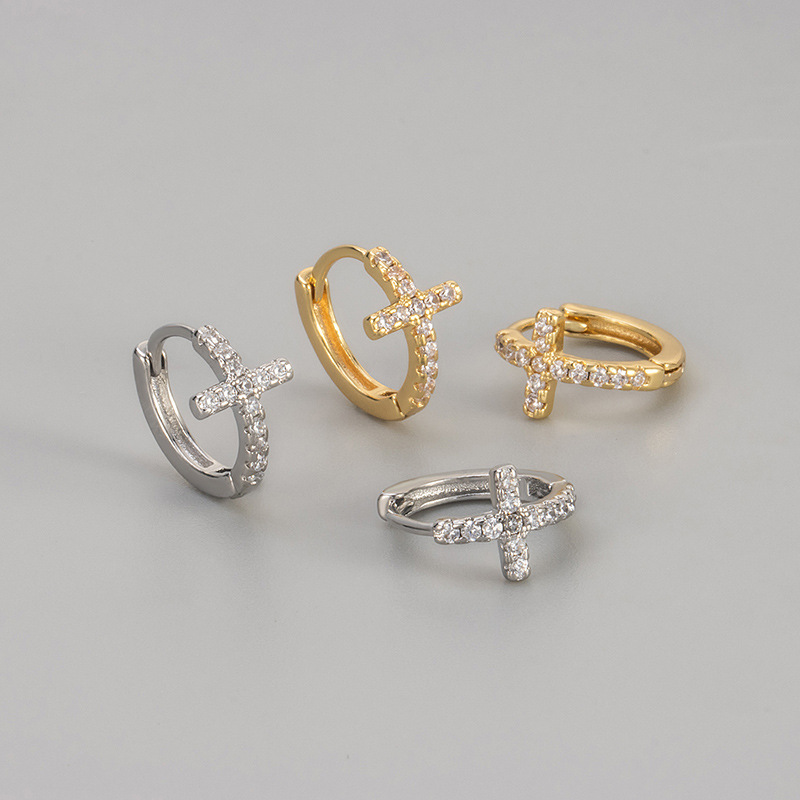 Fullcubiczirconia Cross Ear Clips Versatile And Personalitydriven For The Ear Bone