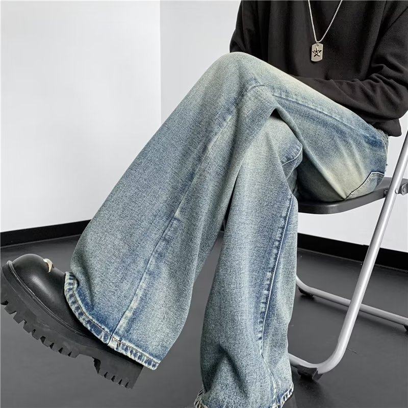 Men's Fashionable All-match Retro Washed Skinny Jeans