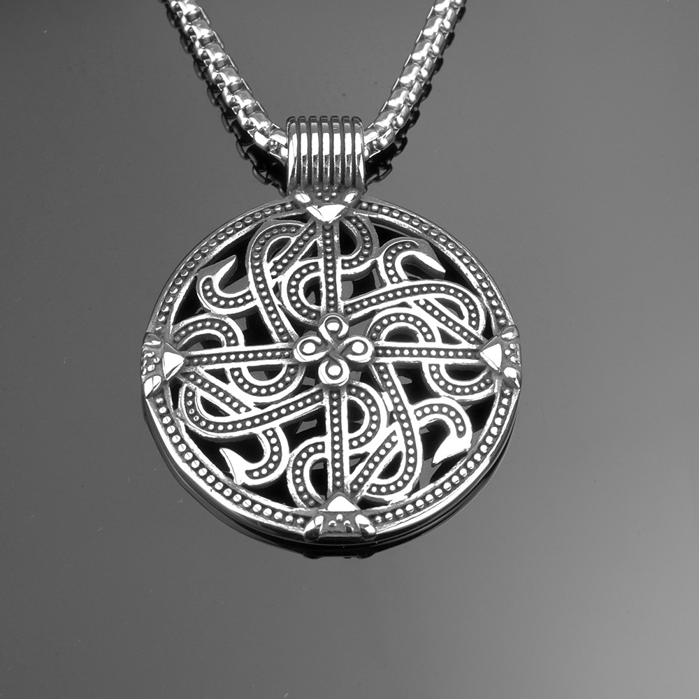 Vintage Cross Animal Snake Titanium Steel Pendant