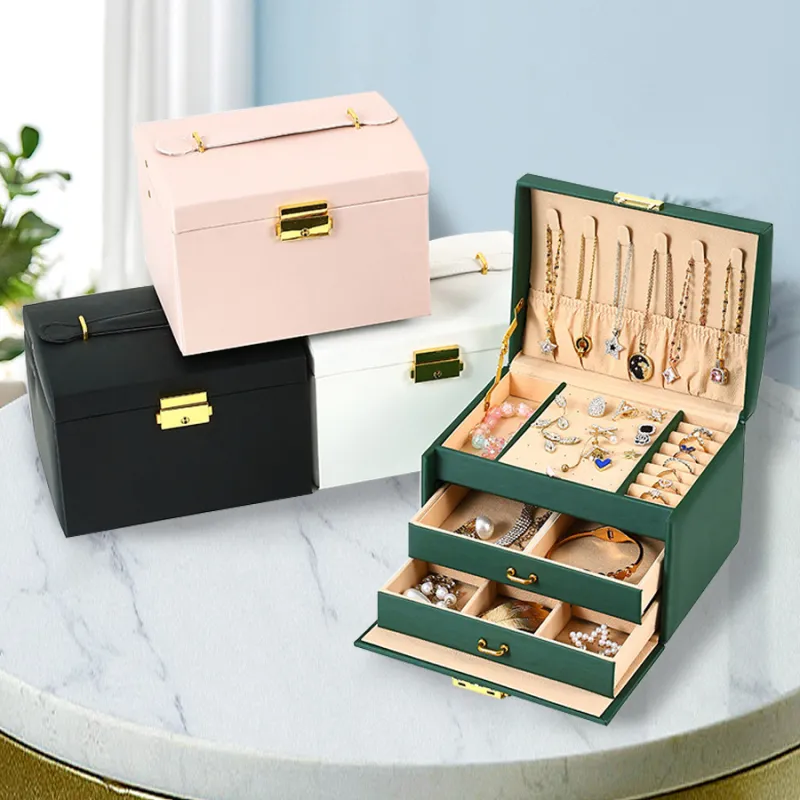 Layered Jewelry Box with Drawers
