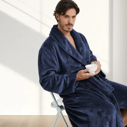 Style Flannel Men's House Robe