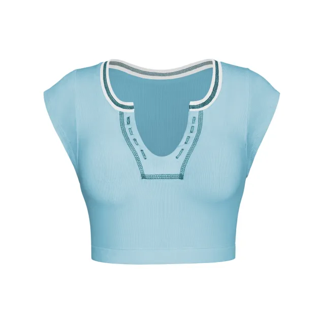 Top Knitted Thread Spring And Autumn Base Blue - Shop at LoveMi