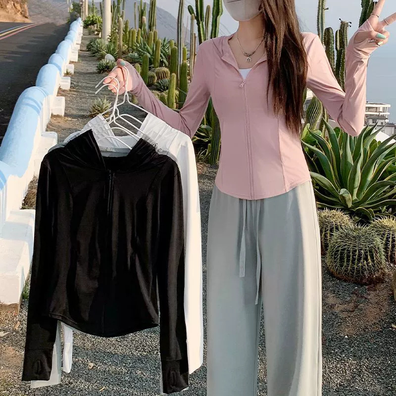 Super Nice Sun Protection Clothing Slim Fit Slimming Ice Silk