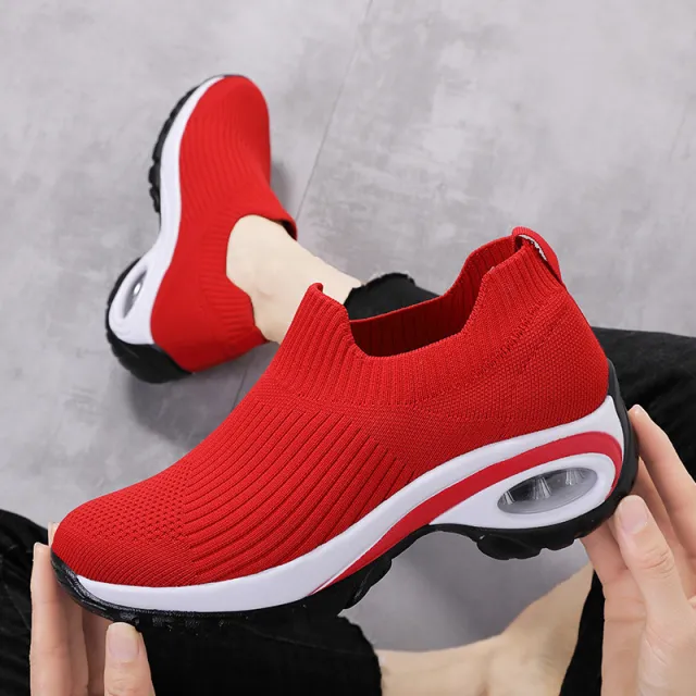 Multifunctional Summer Air Cushion Running Shoes Comfortable Breathable Sneakers Red - Shop at LoveMi