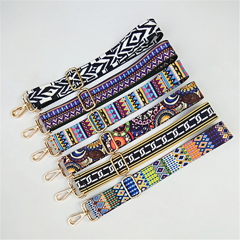 Ribbon Wide Shoulder Strap Adjustable Strap Crossbody Ethnic