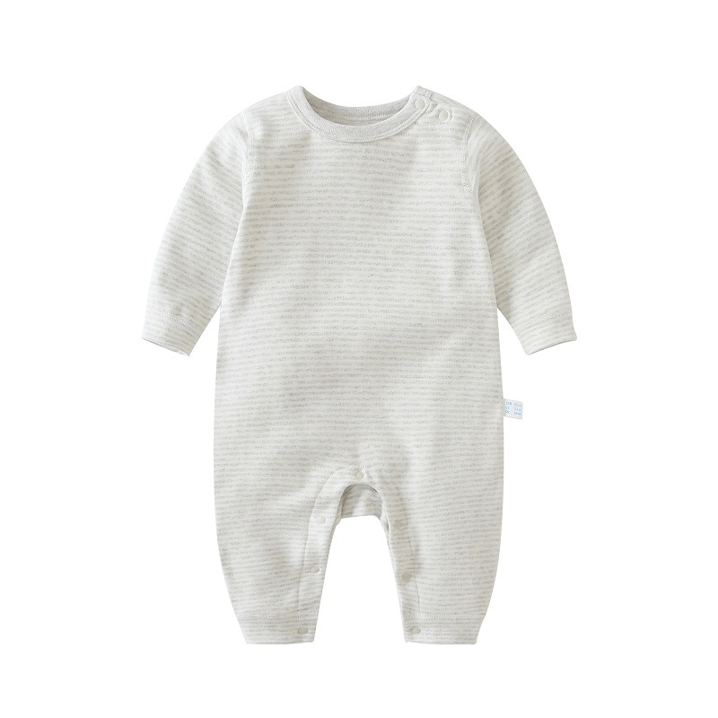 Cotton Baby Boneless Shoulder-Clasp Pajamas
