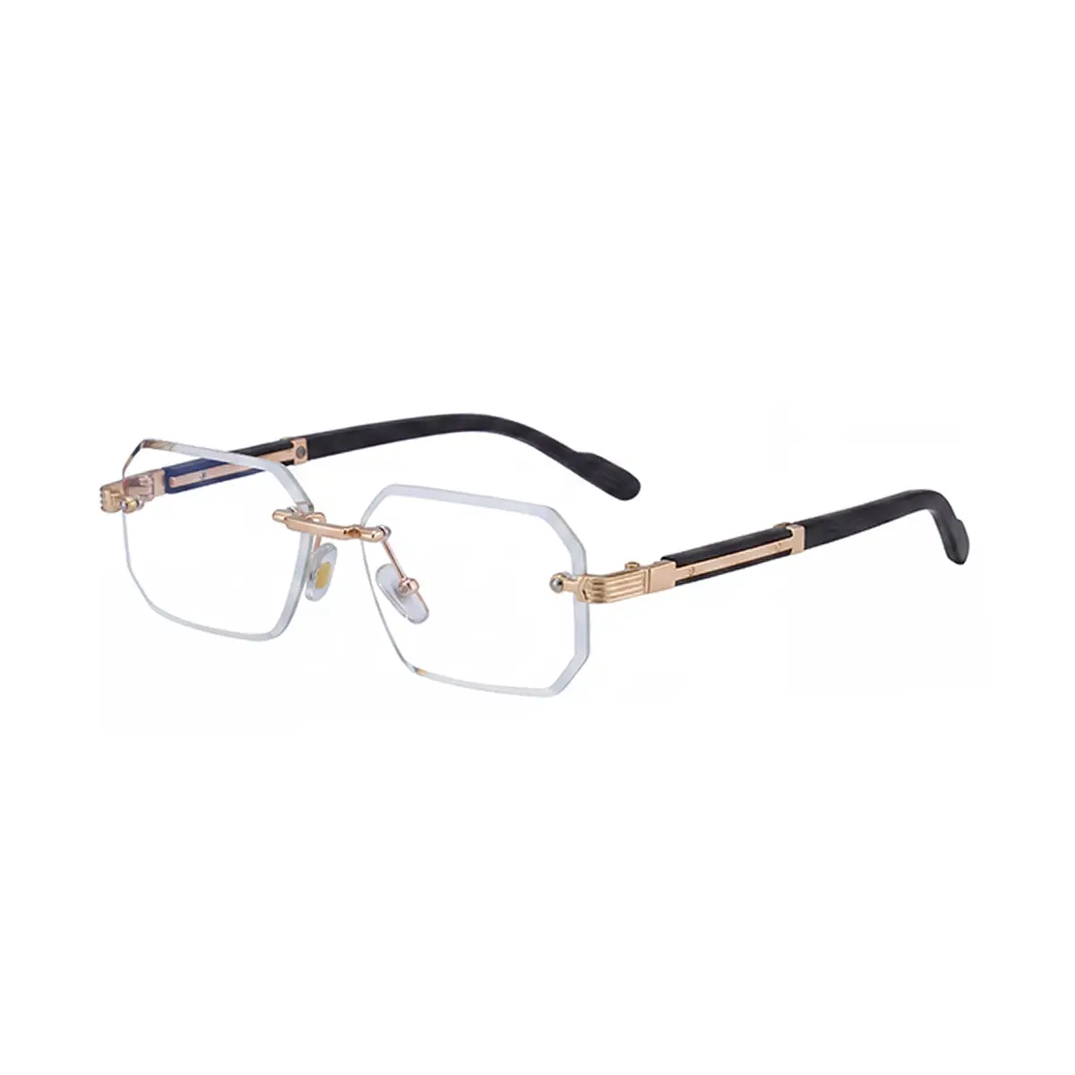 Mens Rimless Diamond-cut Edge Sunglasses