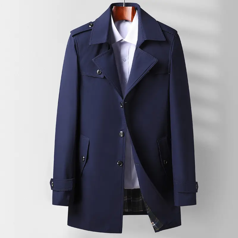 Mid-length Lapel Casual Fashionable Versatile Trench Coat