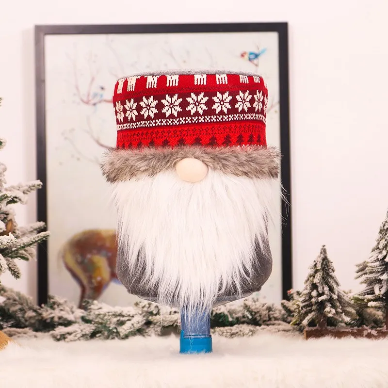 Christmas Decorations Knitted Bucket Cover Water Dispenser Dust Cover - Fw224 Red