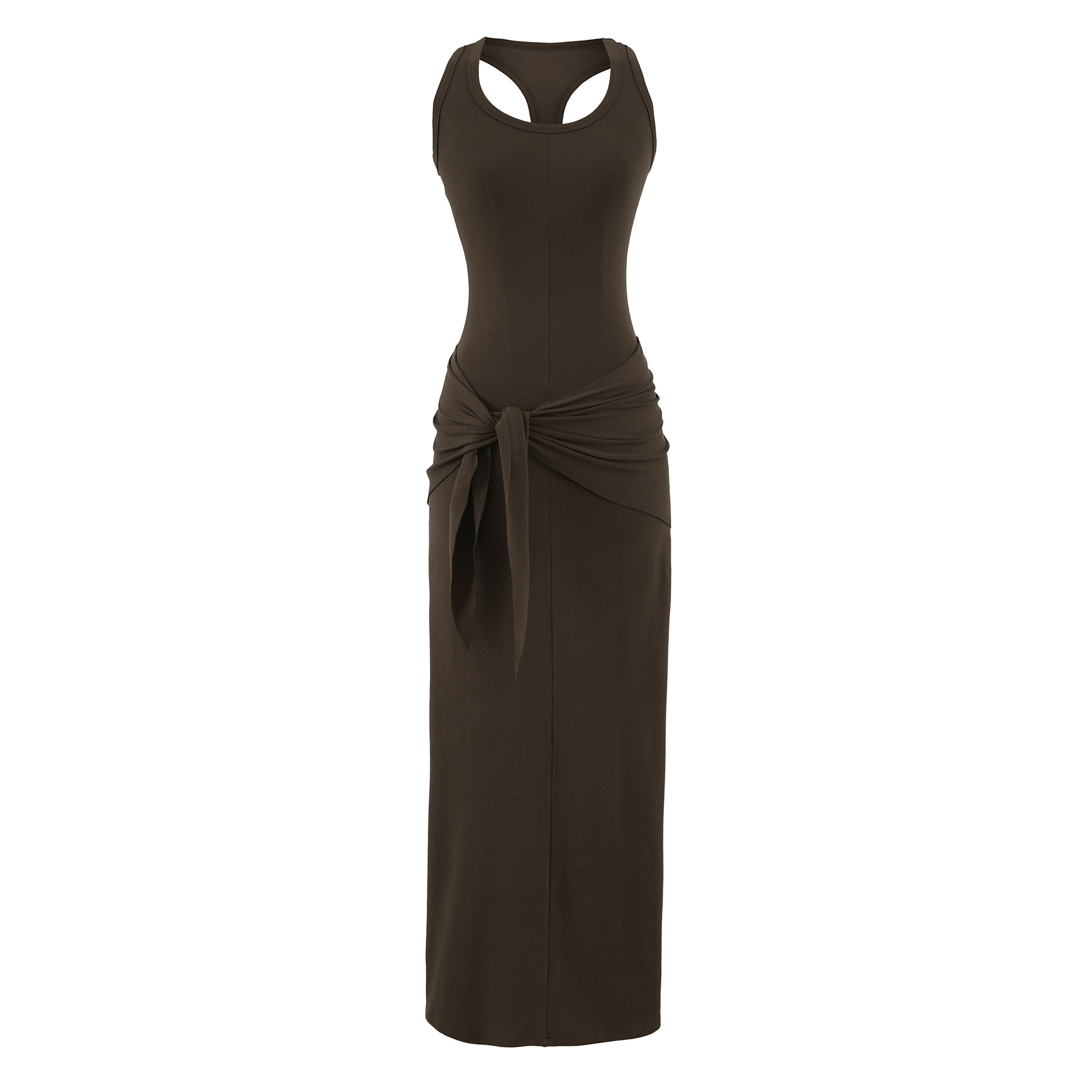 Pure Desire Sexy Wear V neck Slim fit I shape Vest Dress Coffee - Shop at LoveMi