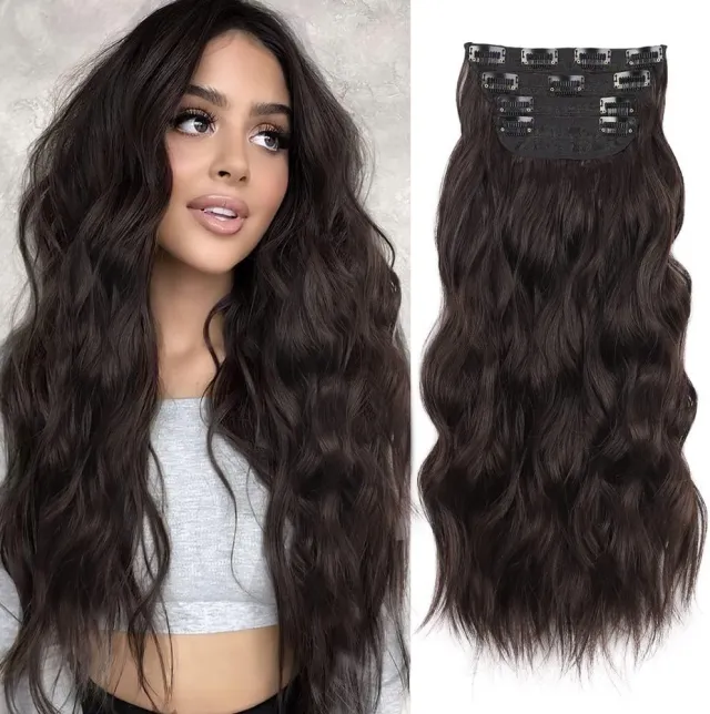 Wig Four piece Set Hairpiece Clip Curly Hair Four piece Set Curly Hair Wig Set Style4 - Shop at LoveMi