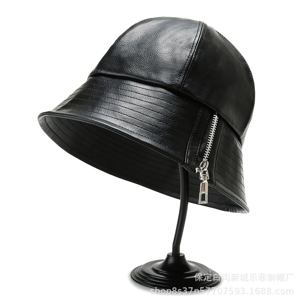 Leather Zipper Bucket