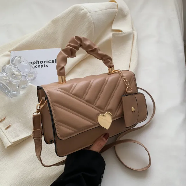 Fashion Simple Bag Pendant Korean Style Single Shoulder Women Khaki - Shop at LoveMi