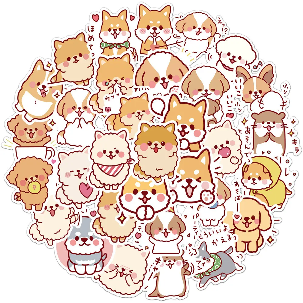 50 Cute Dog Graffiti Stickers