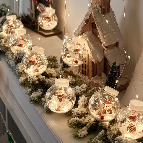Creative LED Christmas Wish Orbs Curtain Light Decoration