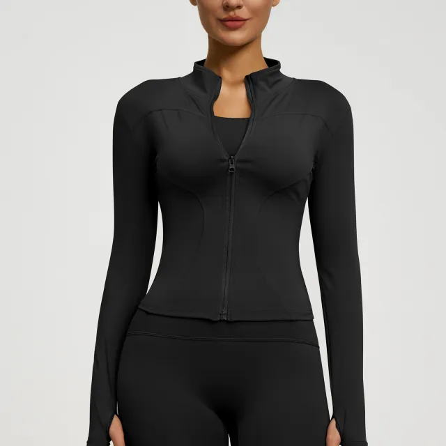 Fashion Casual Slim fit Yoga Wear Women's Coat Xingyao Black - Shop at LoveMi