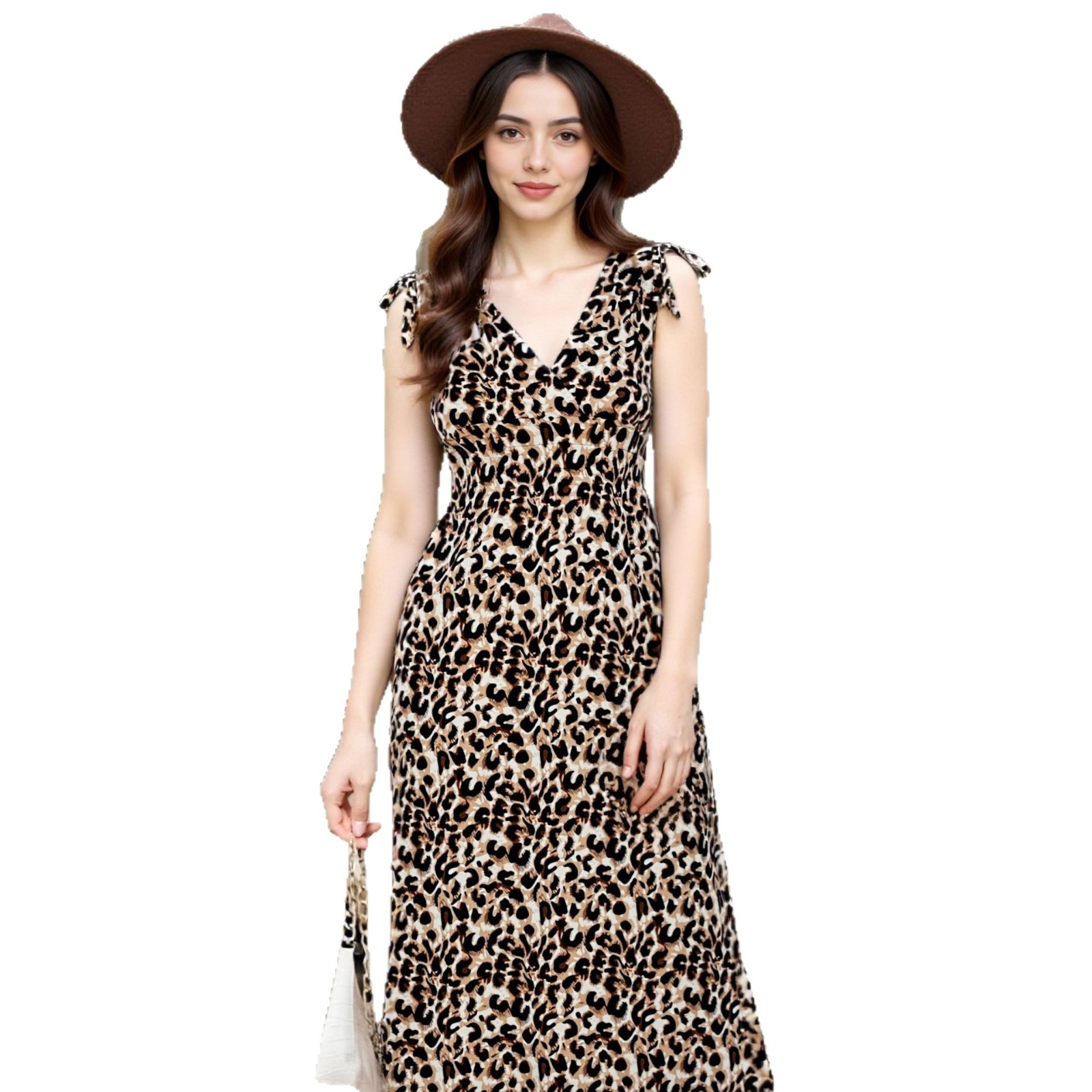 Waist-cinching Sleeveless Beach Vacation Dress