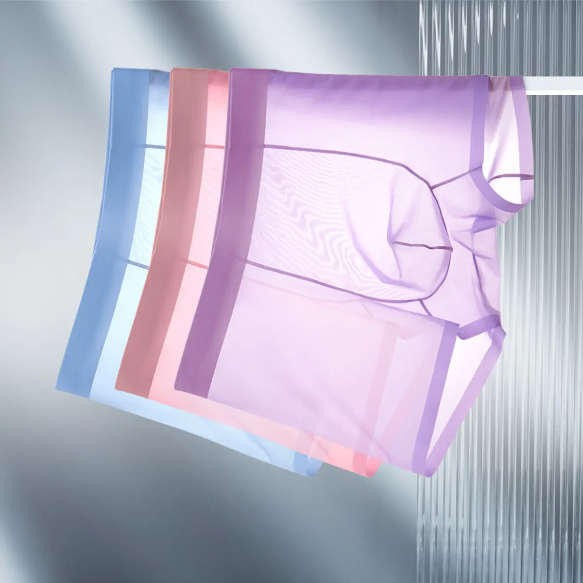 Ultra-thin Cool Ice Silk Breathable Traceless Transparent