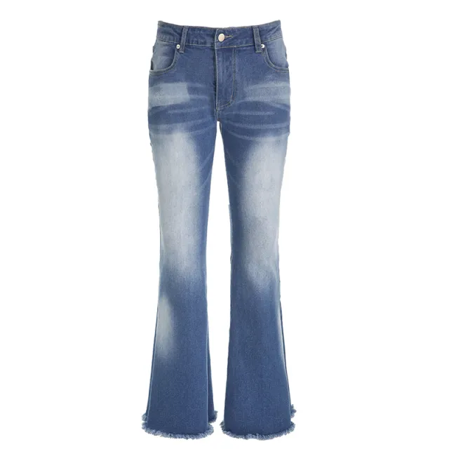 Low Waist Slim fit Sheath Casual Trousers Blue - Shop at LoveMi