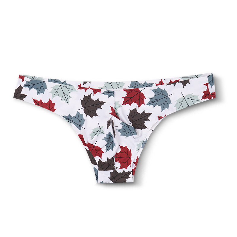 Men's Fashion Personalized Printing Ice Silk Briefs