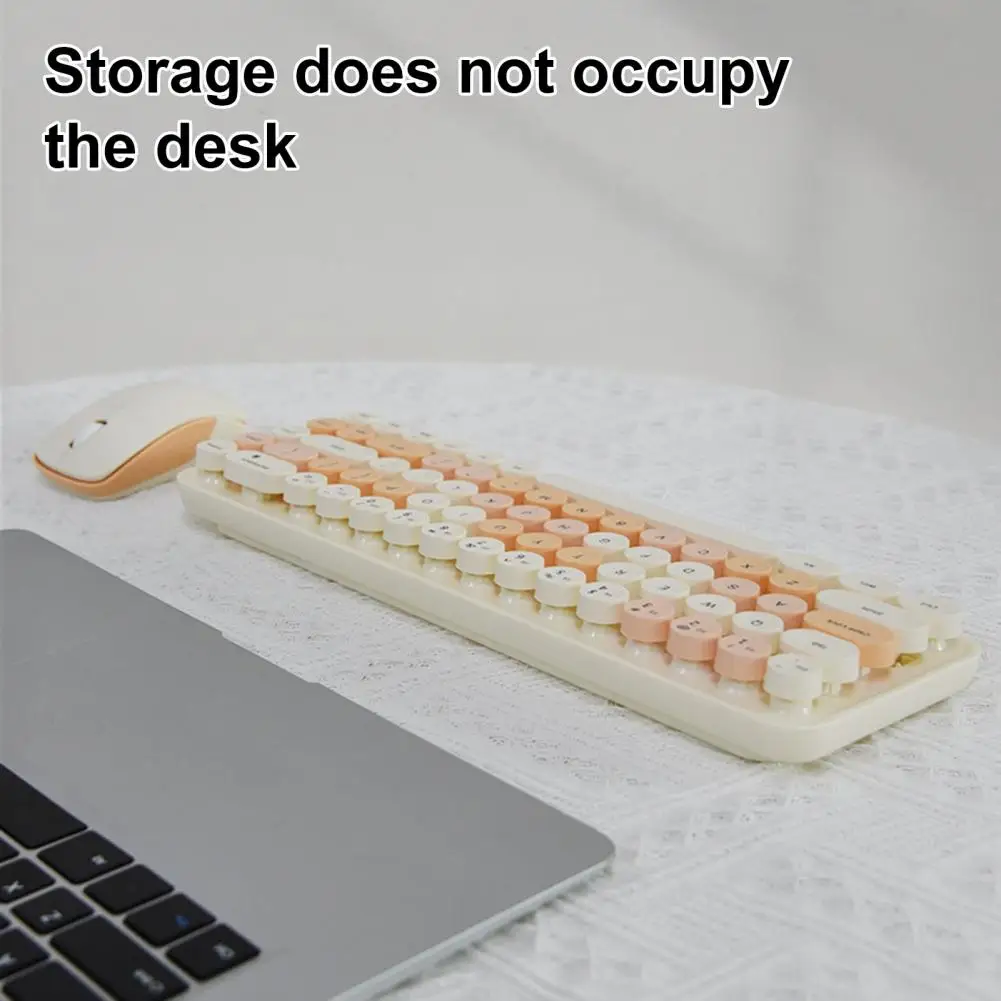 Wireless Keyboard And Mouse Set Small And Portable Lovely Female Office
