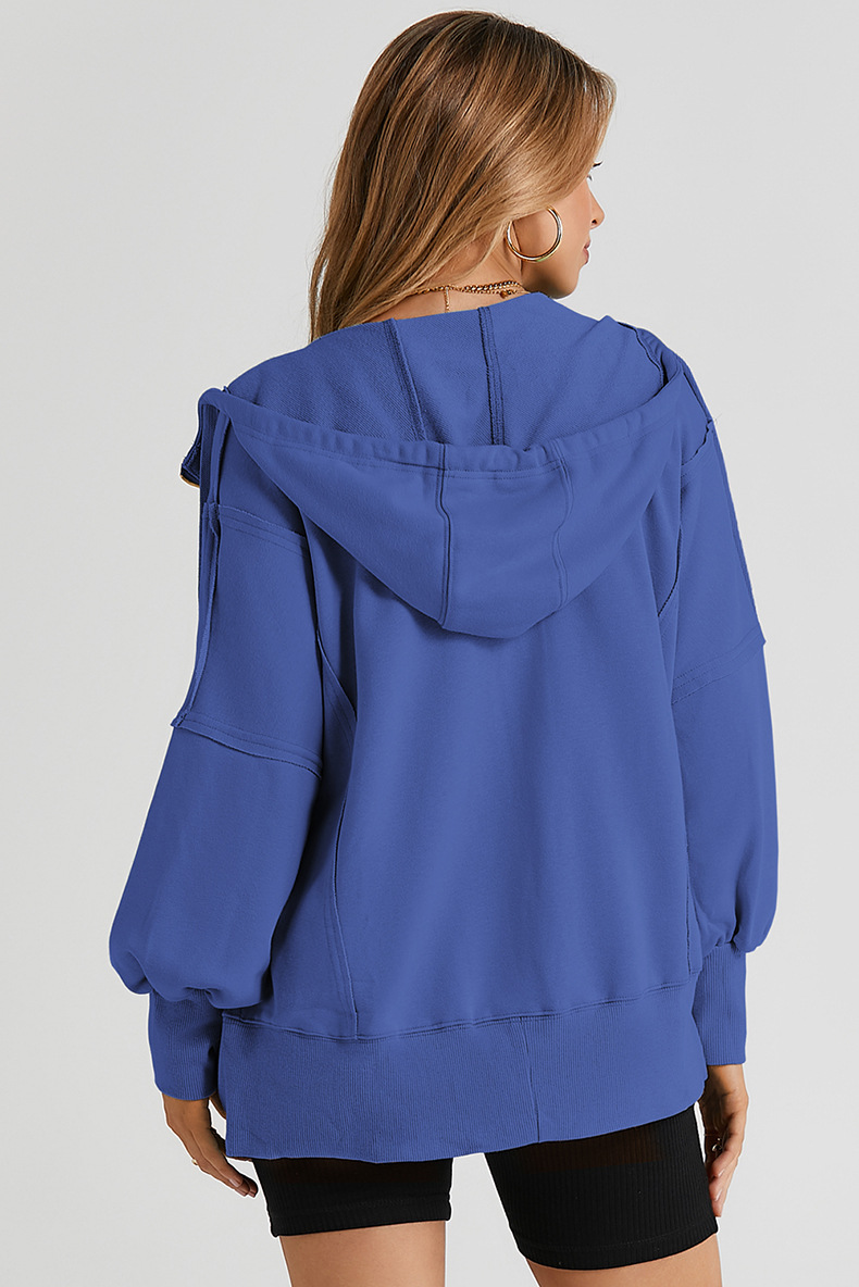 Solid Color Long Sleeve Coat For Women