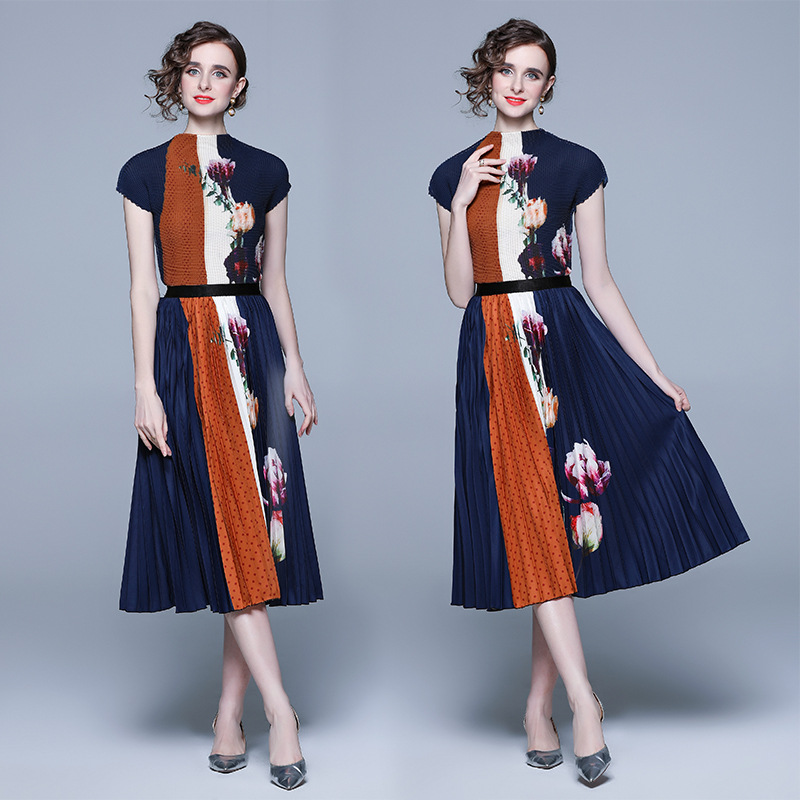 Pleated Two-Piece Skirt Set