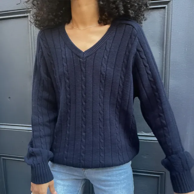 Casual Solid Color Base Sweater Woolen Women Blue - Shop at LoveMi