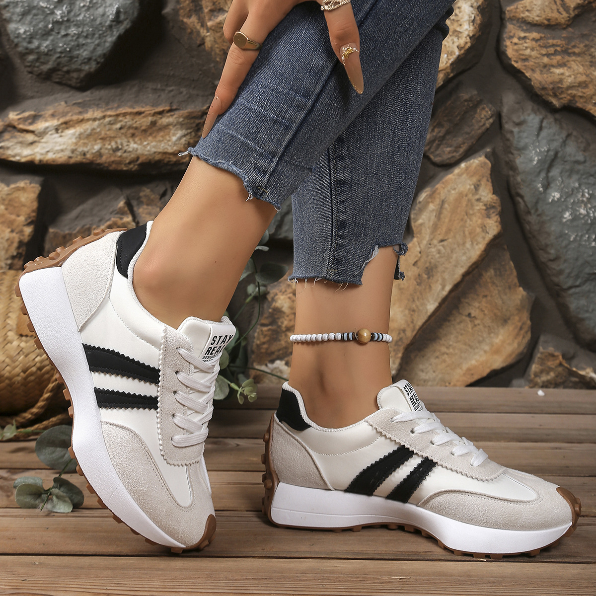 Influencer-style Chunky-soled Casual Sports Shoes For Students Koalakits36