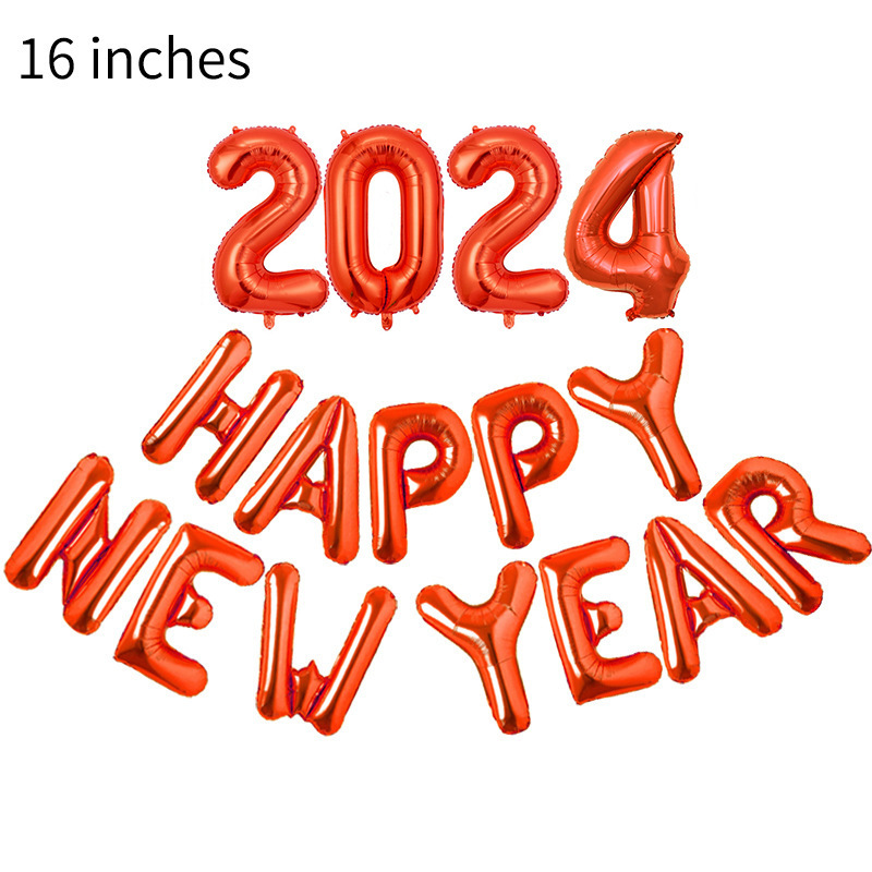 16 Inch Red HAPPYNEWYEAR2024